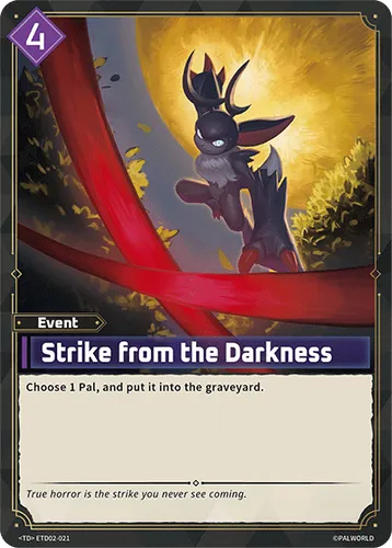 Strike from the Darkness — Palworld TCG card