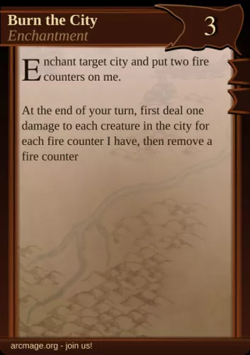 Burn the City — Arcmage card