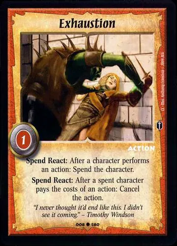 Exhaustion — Warlord: Saga of the Storm card