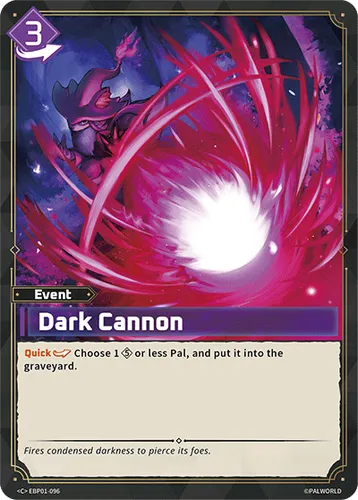 Dark Cannon — Palworld TCG card