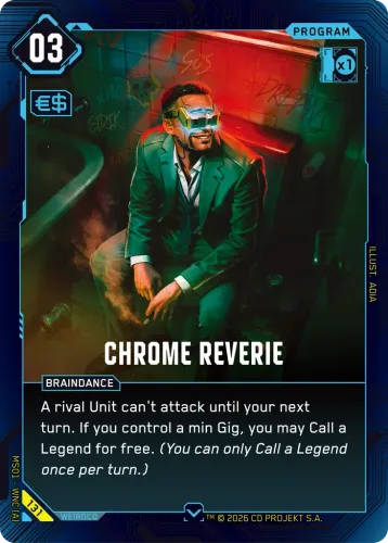 Chrome Reverie — Cyberpunk TCG card
