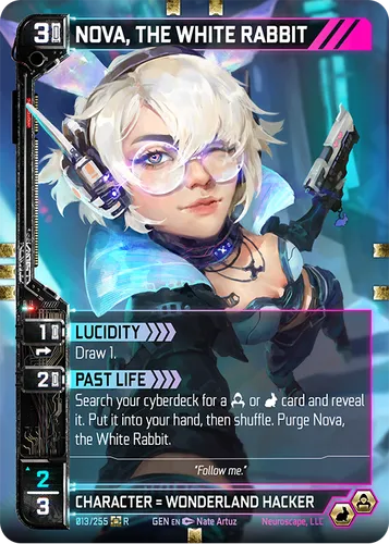 NOVA, THE WHITE RABBIT — Neuroscape TCG card