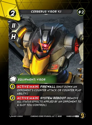 Cerberus Visor V.1 — Chrono Core TCG card