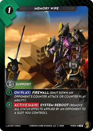 Memory Wipe — Chrono Core TCG card